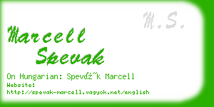 marcell spevak business card